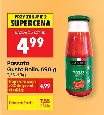 Passata Gusto Bello promocja w Biedronka