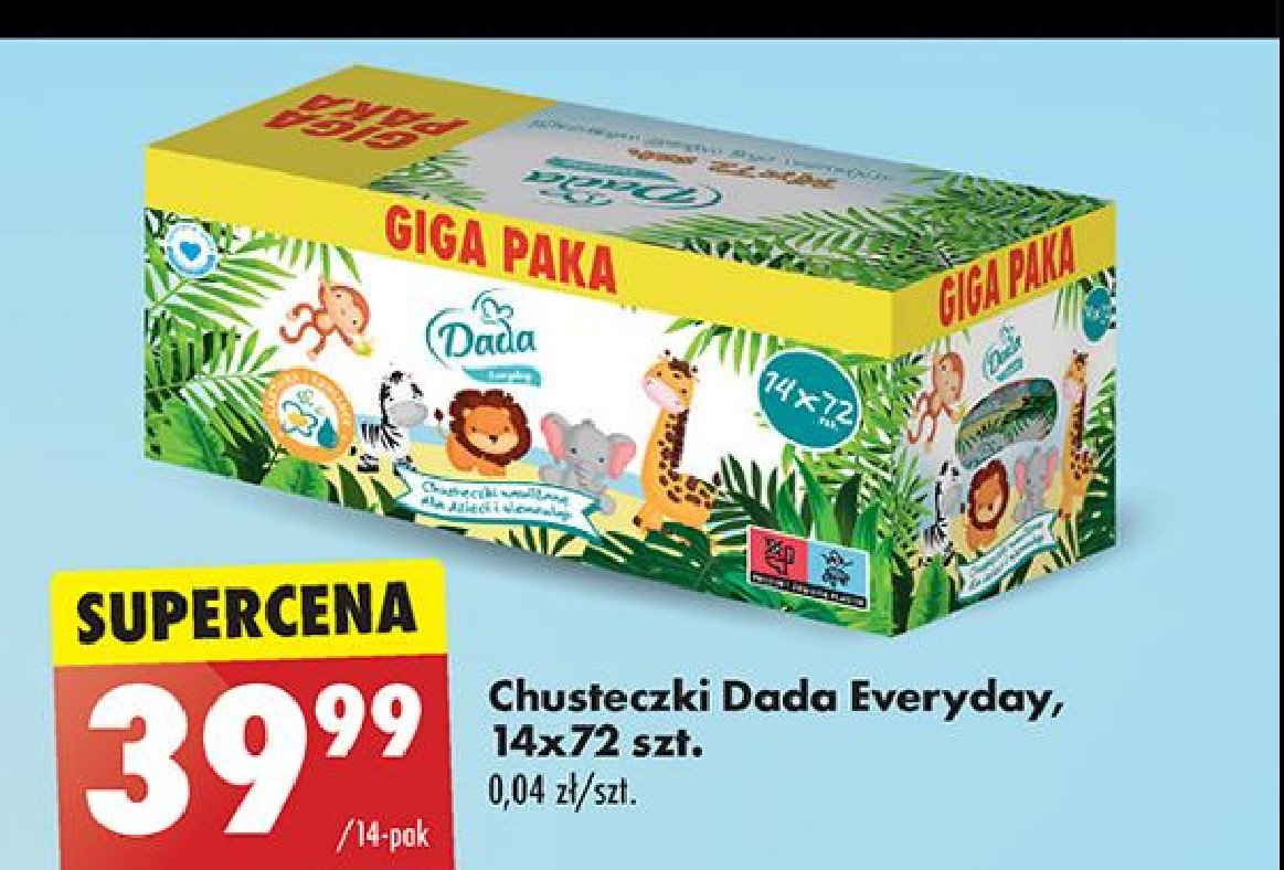 Chusteczki nawilżane Dada everyday promocja