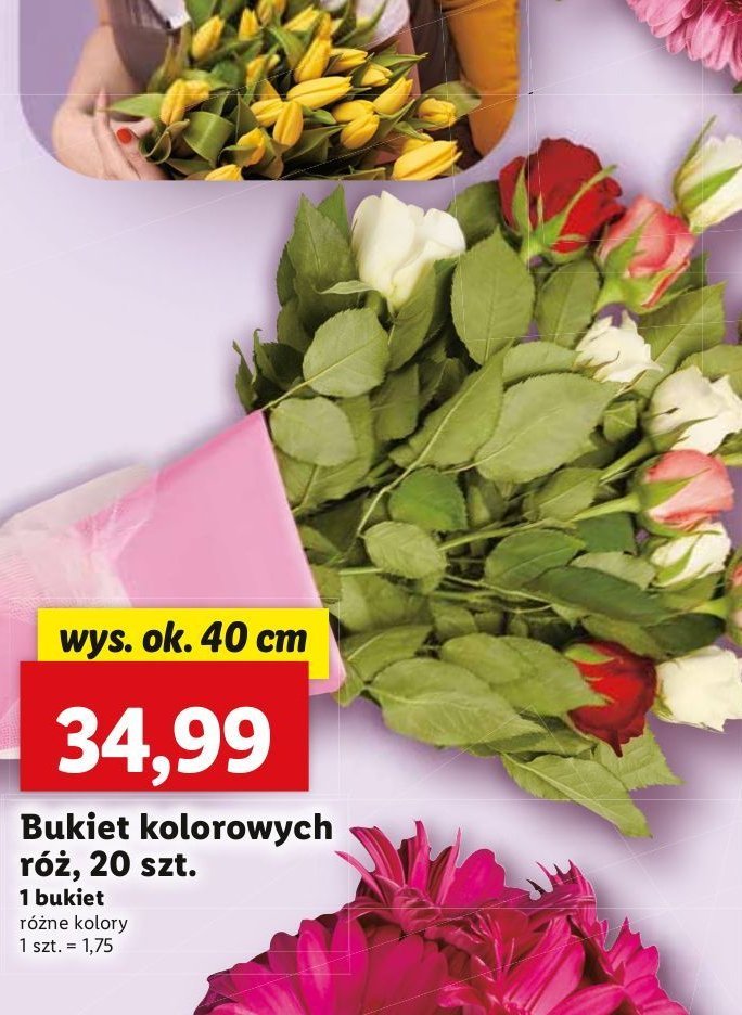 Bukiet róż 40 cm promocja