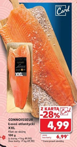 Łosoś atlantycki xxl filet ze skórą Connoisseur promocja w Kaufland