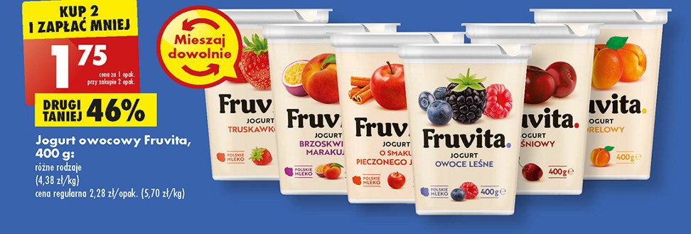 Jogurt brzoskwinia-marakuja Fruvita promocje