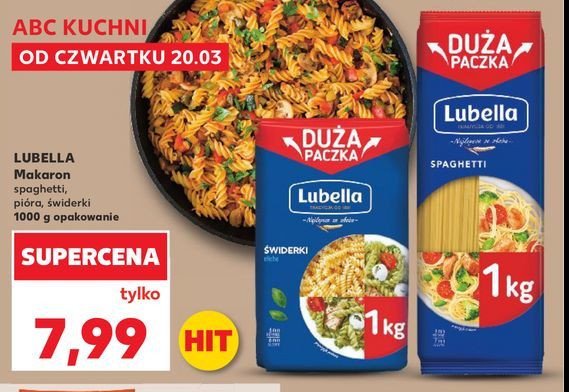 Makaron spaghetti Lubella catering promocja