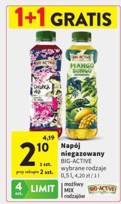 Napój niegazowany BIG-ACTIVE promocja w Intermarche