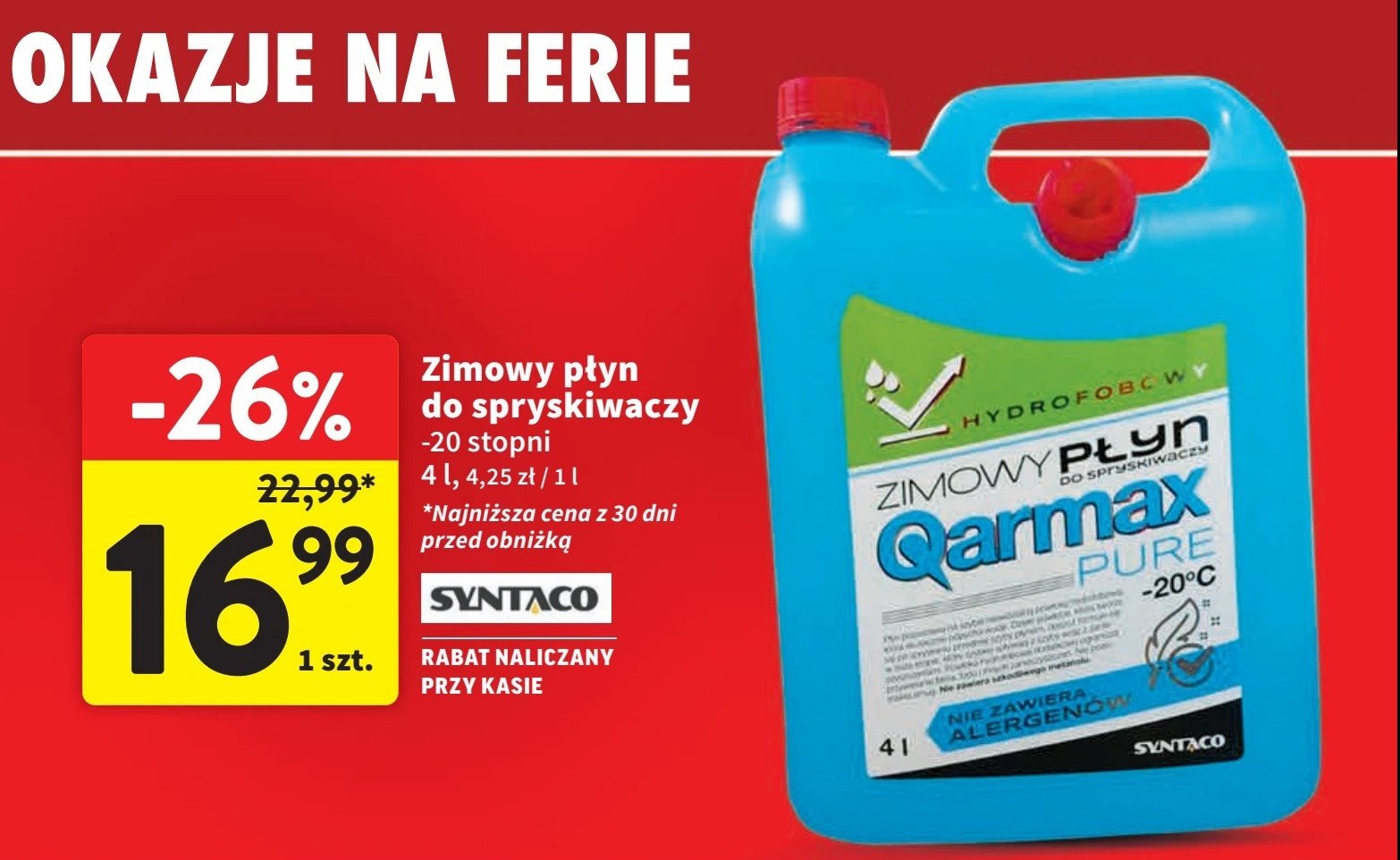 Płyn do spryskiwaczy -20 Qarmax promocja w Intermarche