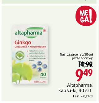 Tabletki ginkgo Altapharma promocja