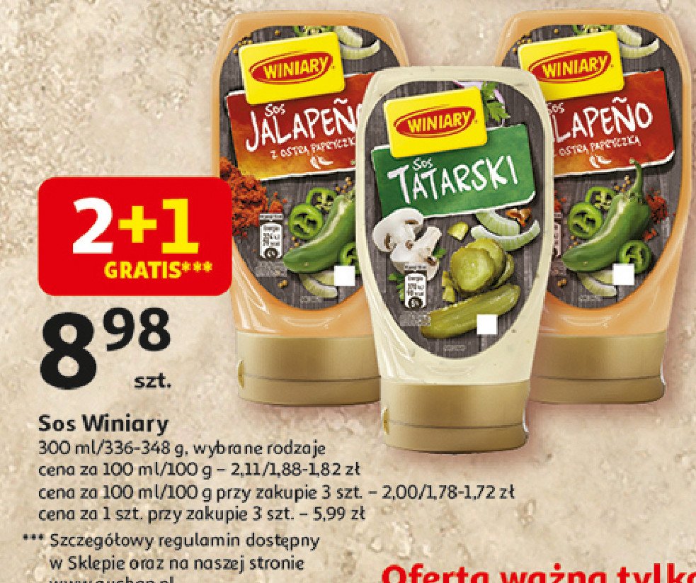 Sos jalapeno Winiary promocja w Auchan