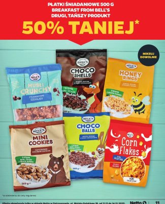 Płatki śniadaniowe Mini Cookies 500g promocja w Netto