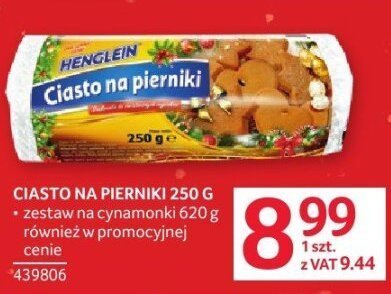 Ciasto na pierniki Henglein 250 g promocja w Selgros