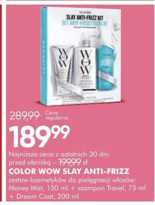 Zestaw kosmetyków do pielęgnacji włosów COLOR WOW SLAY ANTI-FRIZZ promocja w Super-Pharm