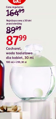 Woda toaletowa Cacharel noa promocja w Rossmann