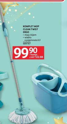 Komplet mop Clean Twist Ergo Leifheit promocja w Selgros