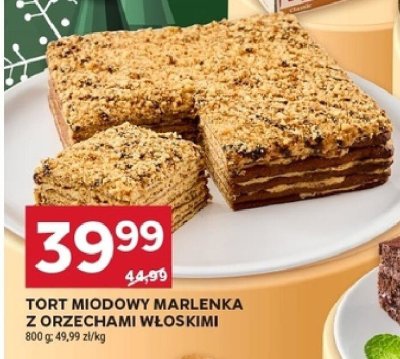 Tort miodowy Marlenka z orzechami włoskimi promocja w Stokrotka
