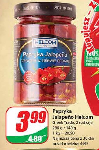 Papryka jalapeno czerwona w zalewie octowej Helcom promocja