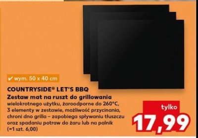 Zestaw mat na ruszt 50 x 40 cm COUNTRYSIDE promocja