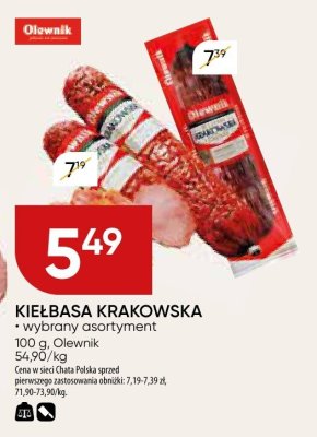 Kiełbasa krakowska Olewnik promocja