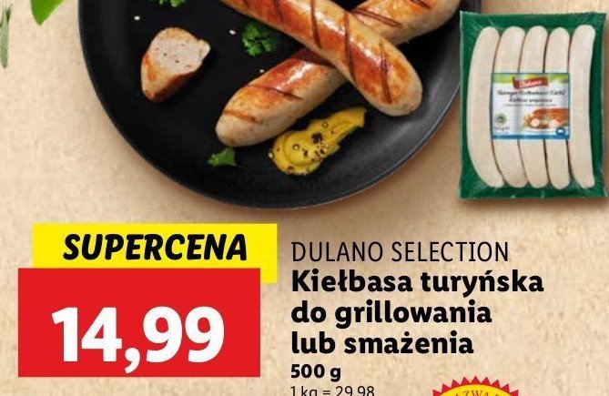 Kiełbasa turyńska Dulano selection promocja w Lidl