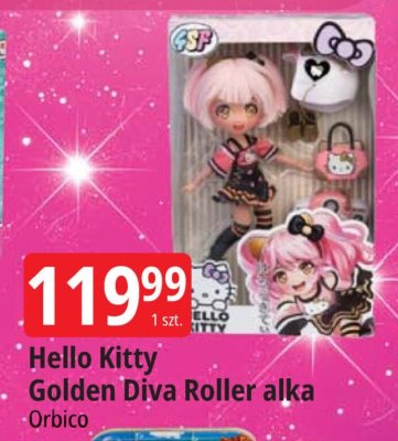 Hello Kitty Golden Diva Roller alka Orbico promocja w Leclerc
