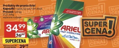 Kapsułki do prania Ariel promocja w Delikatesy Centrum