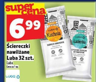 Ściereczki nawilżane Luba 32 szt. promocja w TOPAZ
