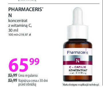 Koncentrat z wit. c Pharmaceris n promocja w Hebe