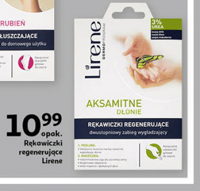 Rękawiczki regenerujące Lirene aksamitne dłonie promocja