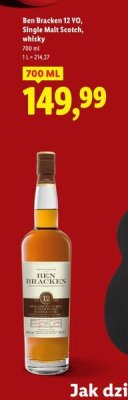Whisky 12 YO, Single Malt Scotch promocja w Lidl