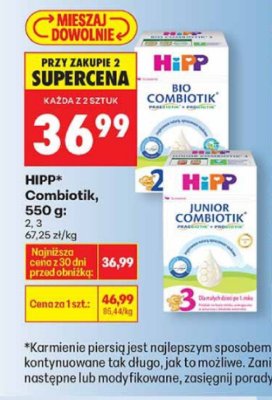 Mleko modyfikowane HiPP Combiotik, 550 g promocja w Biedronka