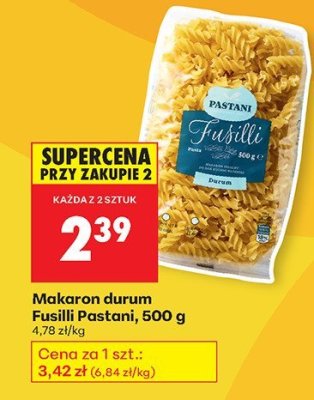 Makaron durum Fusilli 500 g promocja w Biedronka
