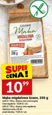 Mąka migdałowa Grano, 250 g promocja w Twój Market