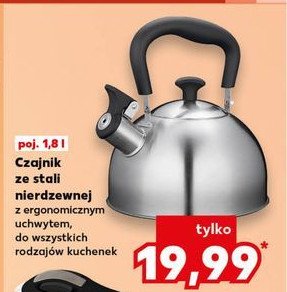 Czajnik ze stali nierdzewnej 1.8 l promocja w Kaufland