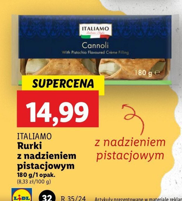 Cannoli pistacjowe Italiamo promocja