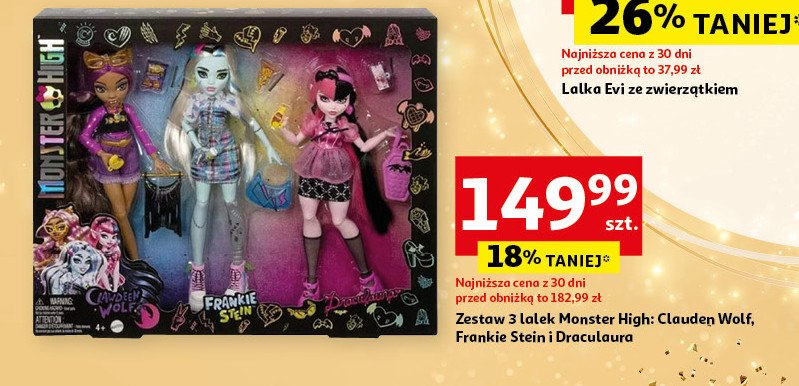 Zestaw lalek monster high promocja w Auchan