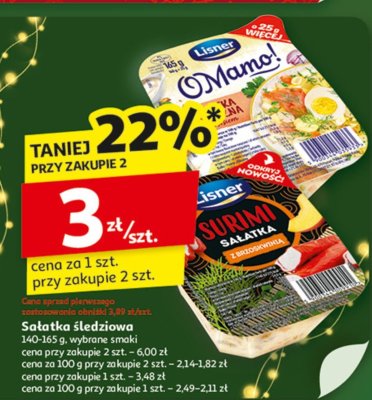 Sałatka śledziowa wybrane smaki promocja w Auchan