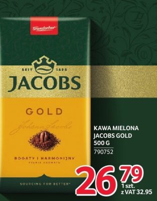Kawa mielona Jacobs Gold 500 g promocja w Selgros