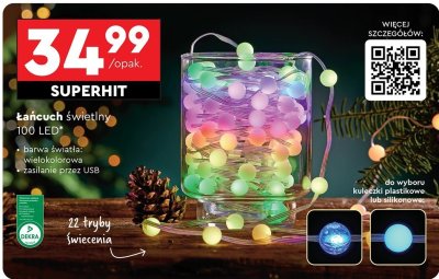 Łańcuch świetlny 100 LED promocja w Biedronka