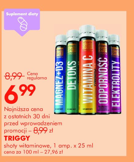 Shot odporność Triggy vitamin shot promocja