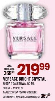 Perfumy VERSACE BRIGHT CRYSTAL woda toaletowa promocja w Drogerie Natura