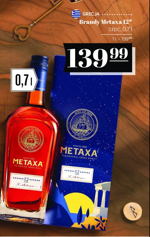 Brandy kartonik METAXA 12* promocja w POLOmarket