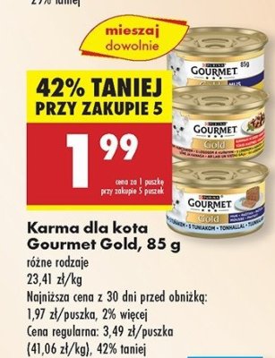 Karma dla kota mus z wo艂owin膮 Purina gourmet gold promocja
