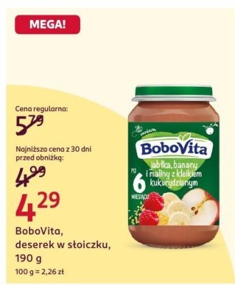 Deserek w słoiczku BoboVita, 190 g promocja w Rossmann