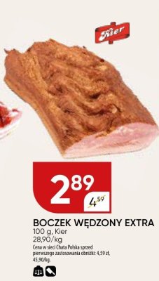 Boczek wędzony extra Kier promocja w Chata Polska