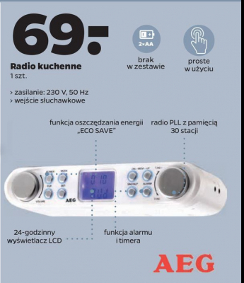 Radio kuchenne krc4344 Aeg promocja