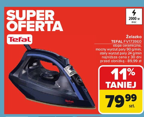 Żelazko fv1739e0 Tefal promocja w Carrefour