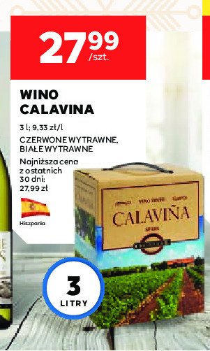 Wino Calavina promocja w Stokrotka