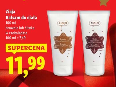 Balsam do ciała Ziaja brownie lub śliwka w czekoladzie promocja w Lidl