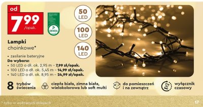 Lampki choinkowe 140 LED promocja w Biedronka