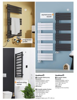 Grzejnik wodny Boxwood czarny promocja w Castorama