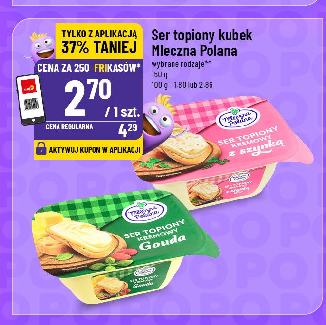 Ser topiony kremowy gouda Mleczna polana promocja