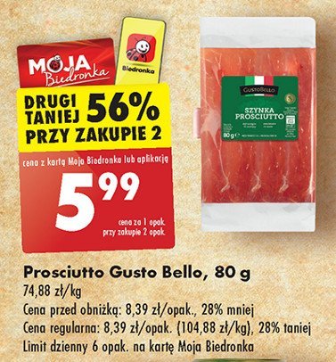 Szynka prosciutto Gustobello promocja