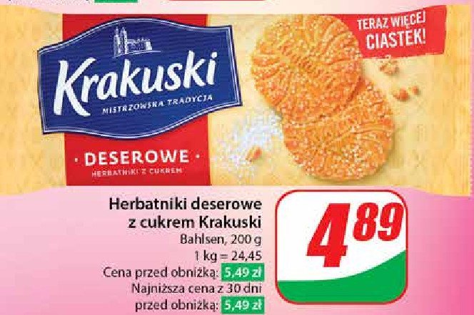 Ciastka deserowe Krakuski Krakuski bahlsen promocja